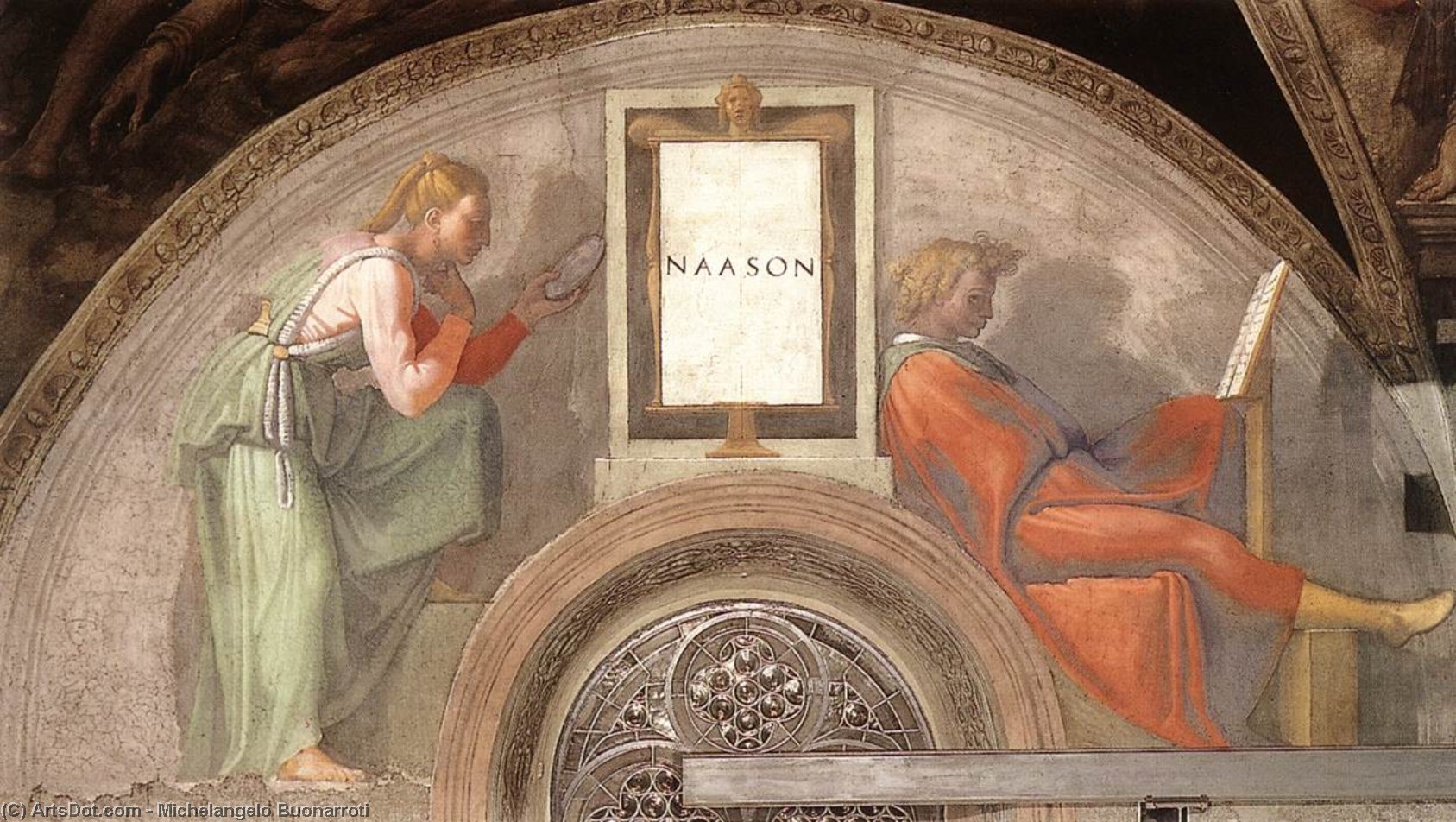 WikiOO.org - Enciklopedija likovnih umjetnosti - Slikarstvo, umjetnička djela Michelangelo Buonarroti - Nahshon