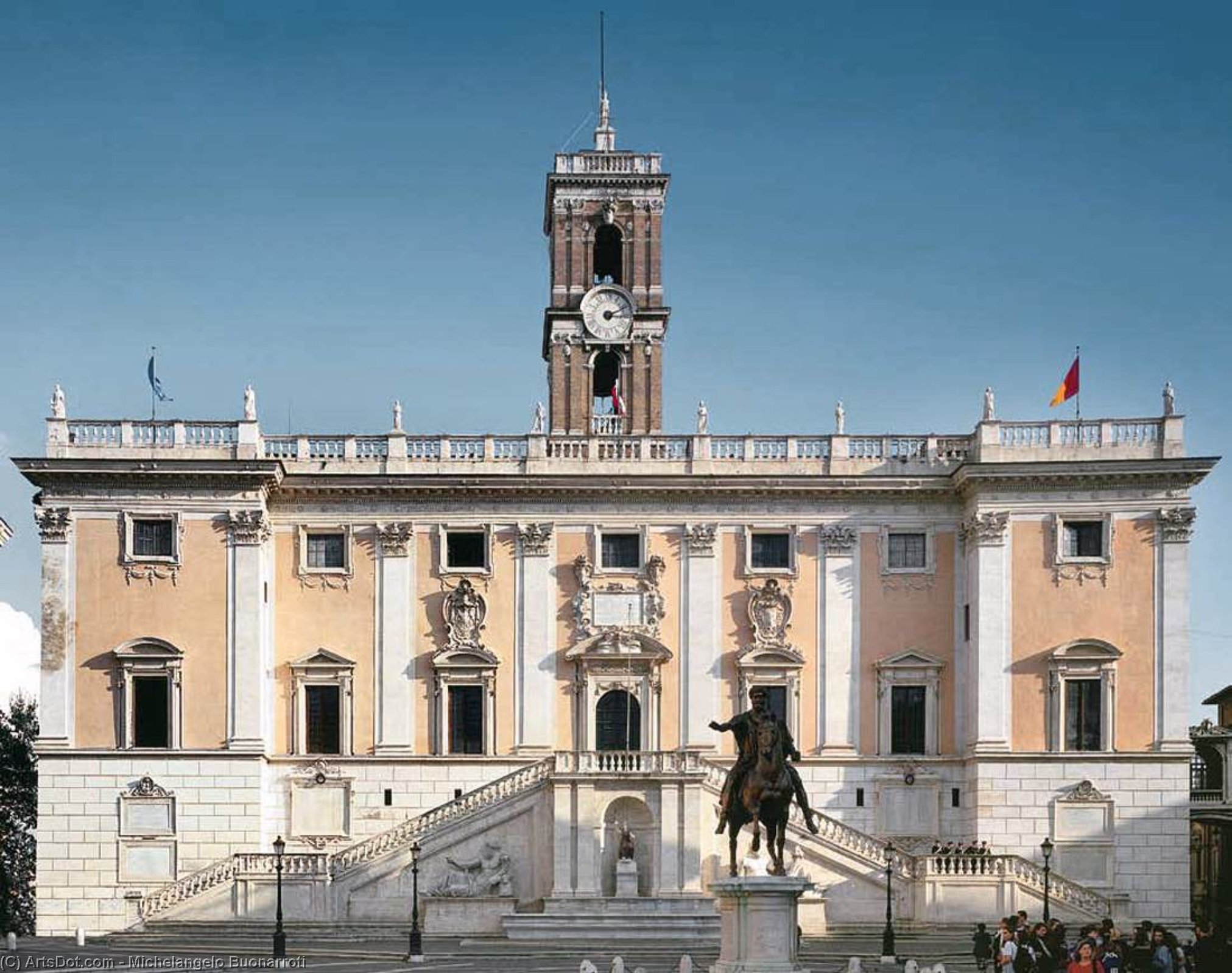 WikiOO.org - Encyclopedia of Fine Arts - Lukisan, Artwork Michelangelo Buonarroti - Palazzo Senatorio