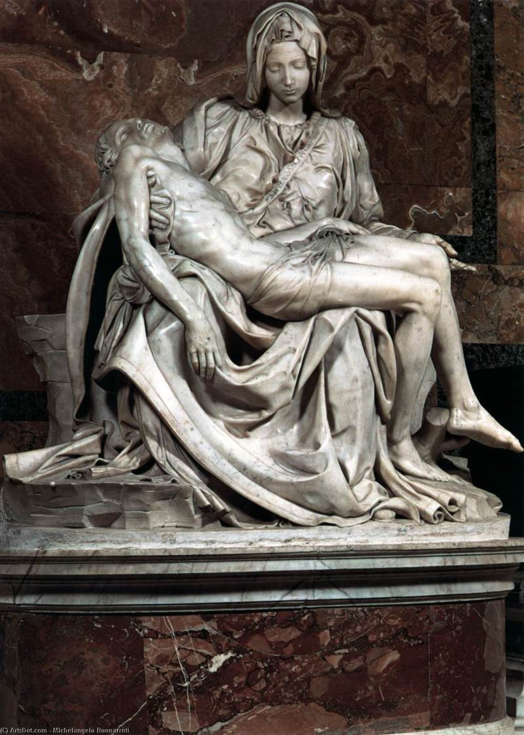 WikiOO.org - 백과 사전 - 회화, 삽화 Michelangelo Buonarroti - Pietà