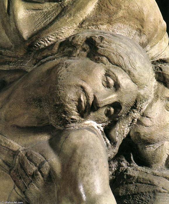 Wikioo.org – L'Enciclopedia delle Belle Arti - Pittura, Opere di Michelangelo Buonarroti - Pietà particolare  10