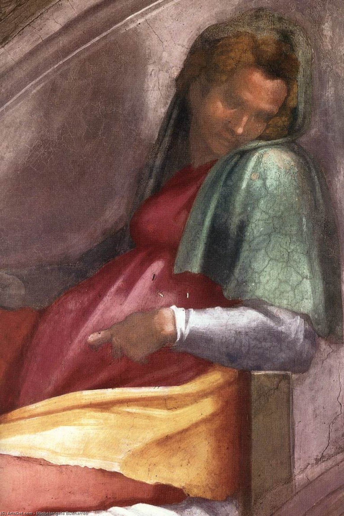 WikiOO.org – 美術百科全書 - 繪畫，作品 Michelangelo Buonarroti - 罗波安 -   亚比雅  详细