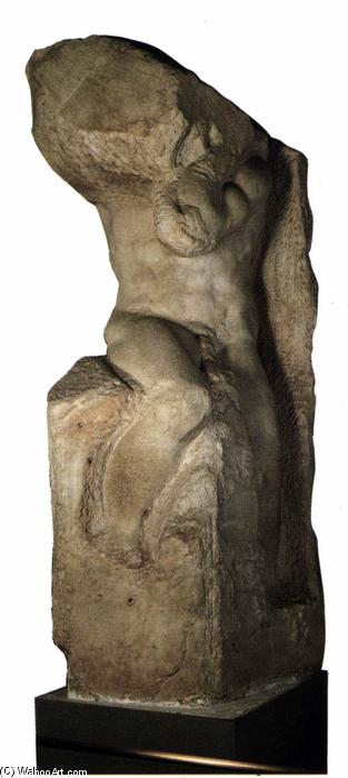WikiOO.org - Enciklopedija likovnih umjetnosti - Slikarstvo, umjetnička djela Michelangelo Buonarroti - Slave (Atlas)