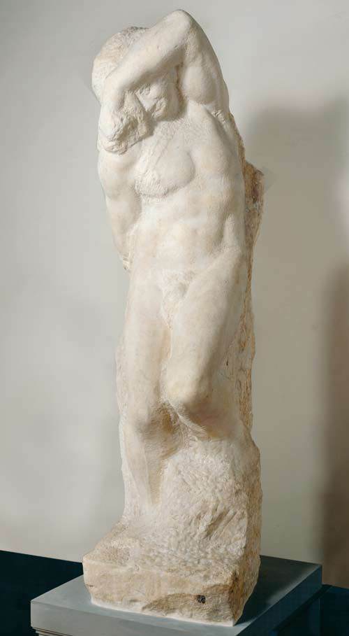 Wikioo.org – La Enciclopedia de las Bellas Artes - Pintura, Obras de arte de Michelangelo Buonarroti - esclavo joven