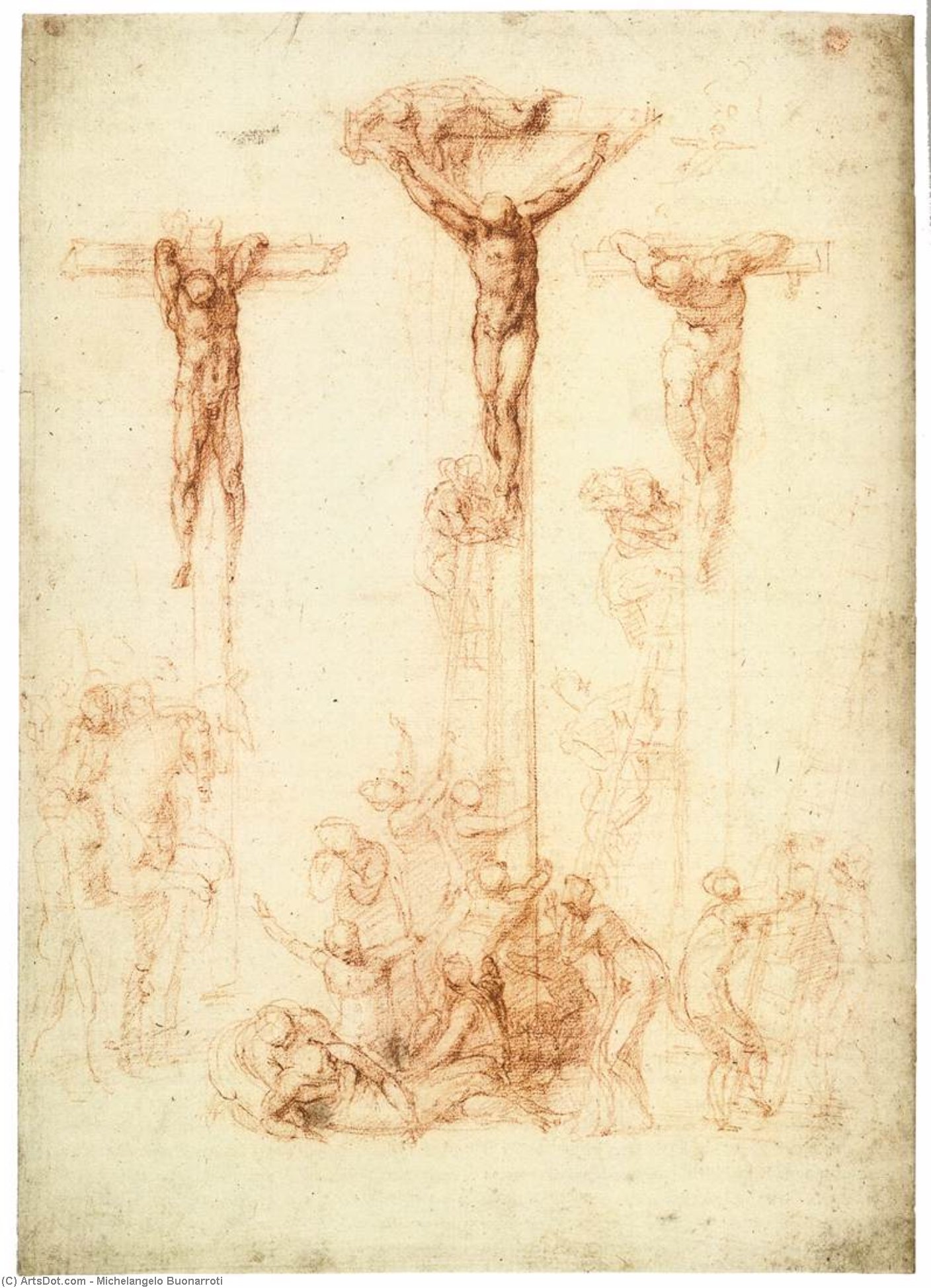 WikiOO.org - Encyclopedia of Fine Arts - Lukisan, Artwork Michelangelo Buonarroti - The Lamentation of Christ