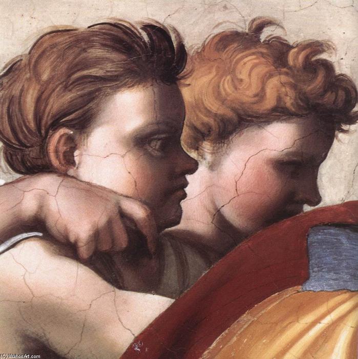 Wikioo.org – La Enciclopedia de las Bellas Artes - Pintura, Obras de arte de Michelangelo Buonarroti - Zacarías Detalle