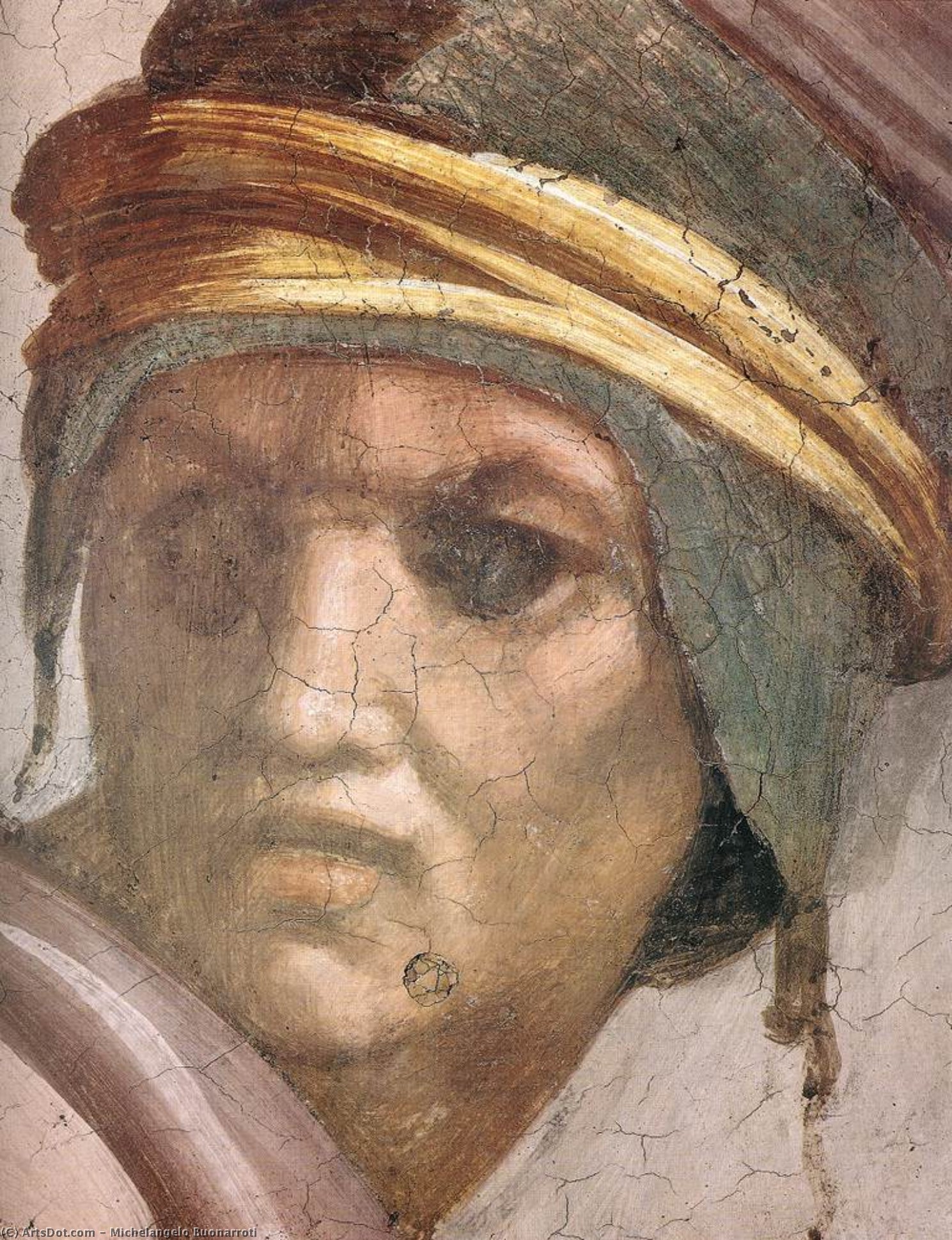 Wikioo.org - สารานุกรมวิจิตรศิลป์ - จิตรกรรม Michelangelo Buonarroti - Zerubbabel - Abiud - Eliakim (detail)