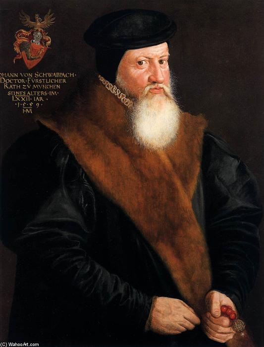 Wikioo.org - The Encyclopedia of Fine Arts - Painting, Artwork by Hans Mielich - Portrait of Doctor Johann von Schwabbach