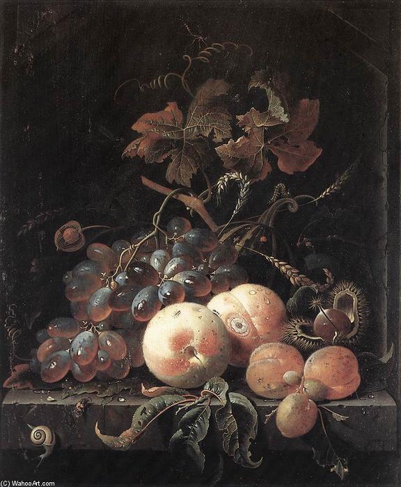 WikiOO.org - Güzel Sanatlar Ansiklopedisi - Resim, Resimler Abraham Mignon (Minjon) - Still-Life with Fruits