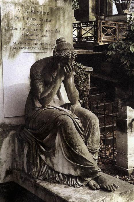 Wikioo.org – La Enciclopedia de las Bellas Artes - Pintura, Obras de arte de François Dominique Aimé Milhomme - El dolor, la tumba de Pierre Gareau