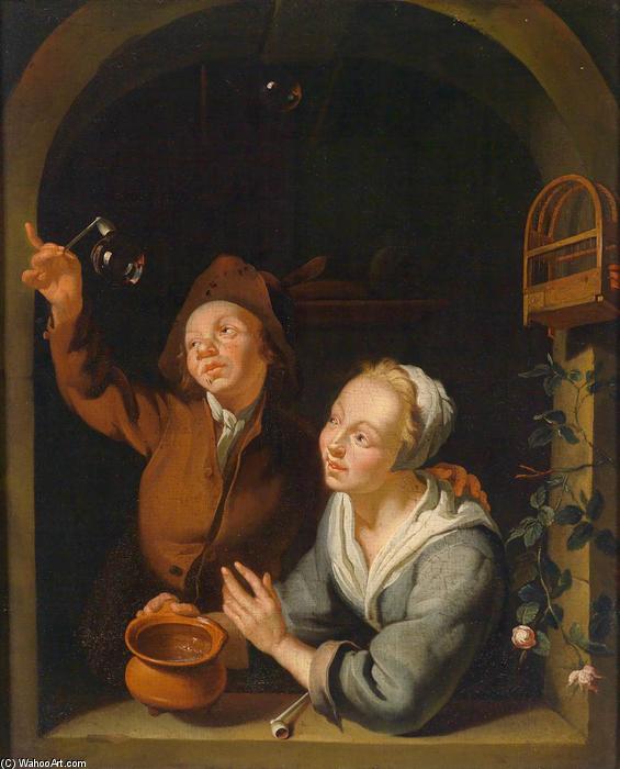 Wikioo.org - The Encyclopedia of Fine Arts - Painting, Artwork by Louis De Moni - Soap Bubbles
