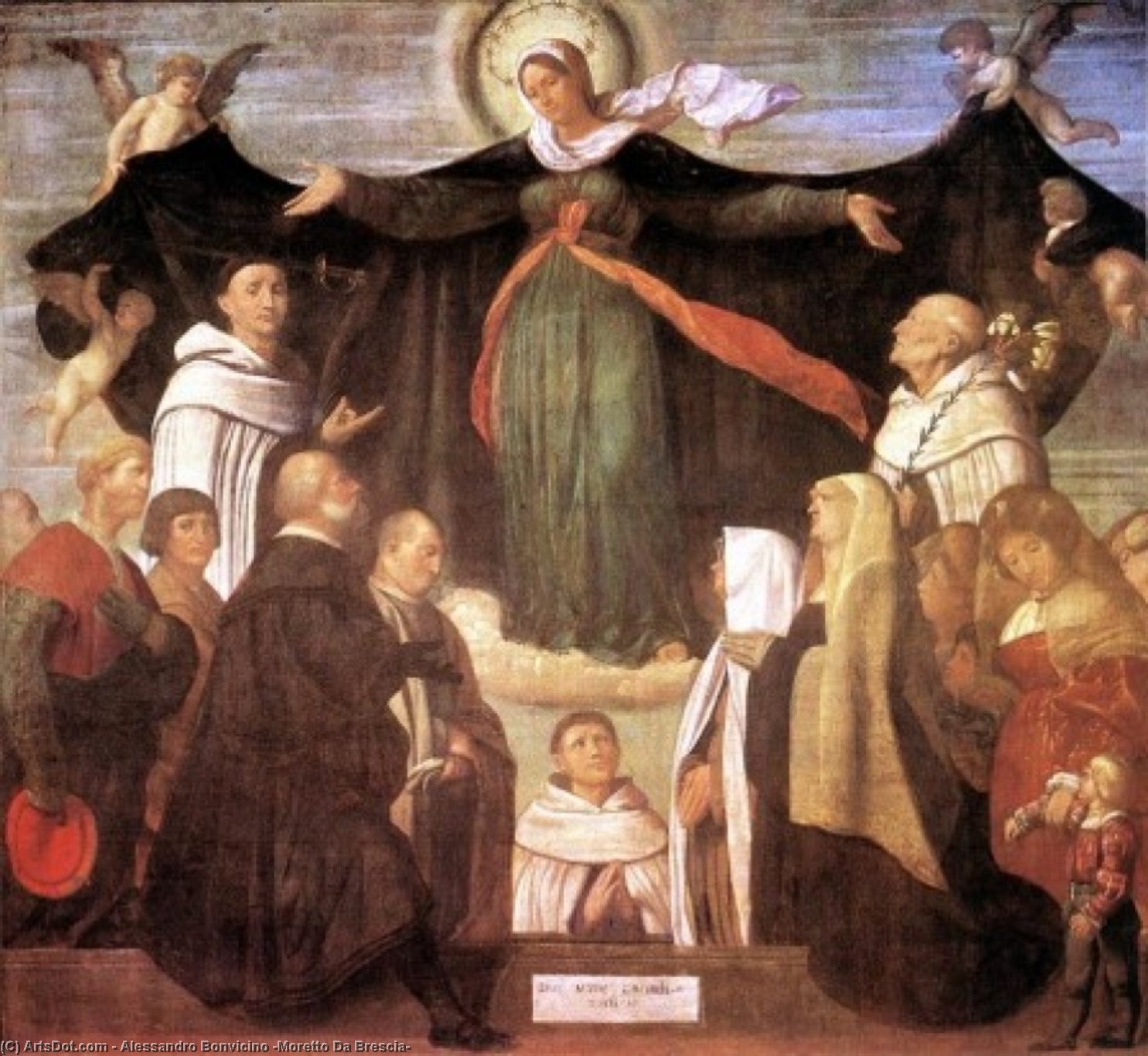 Wikioo.org - สารานุกรมวิจิตรศิลป์ - จิตรกรรม Alessandro Bonvicino (Moretto Da Brescia) - The Virgin of Carmel