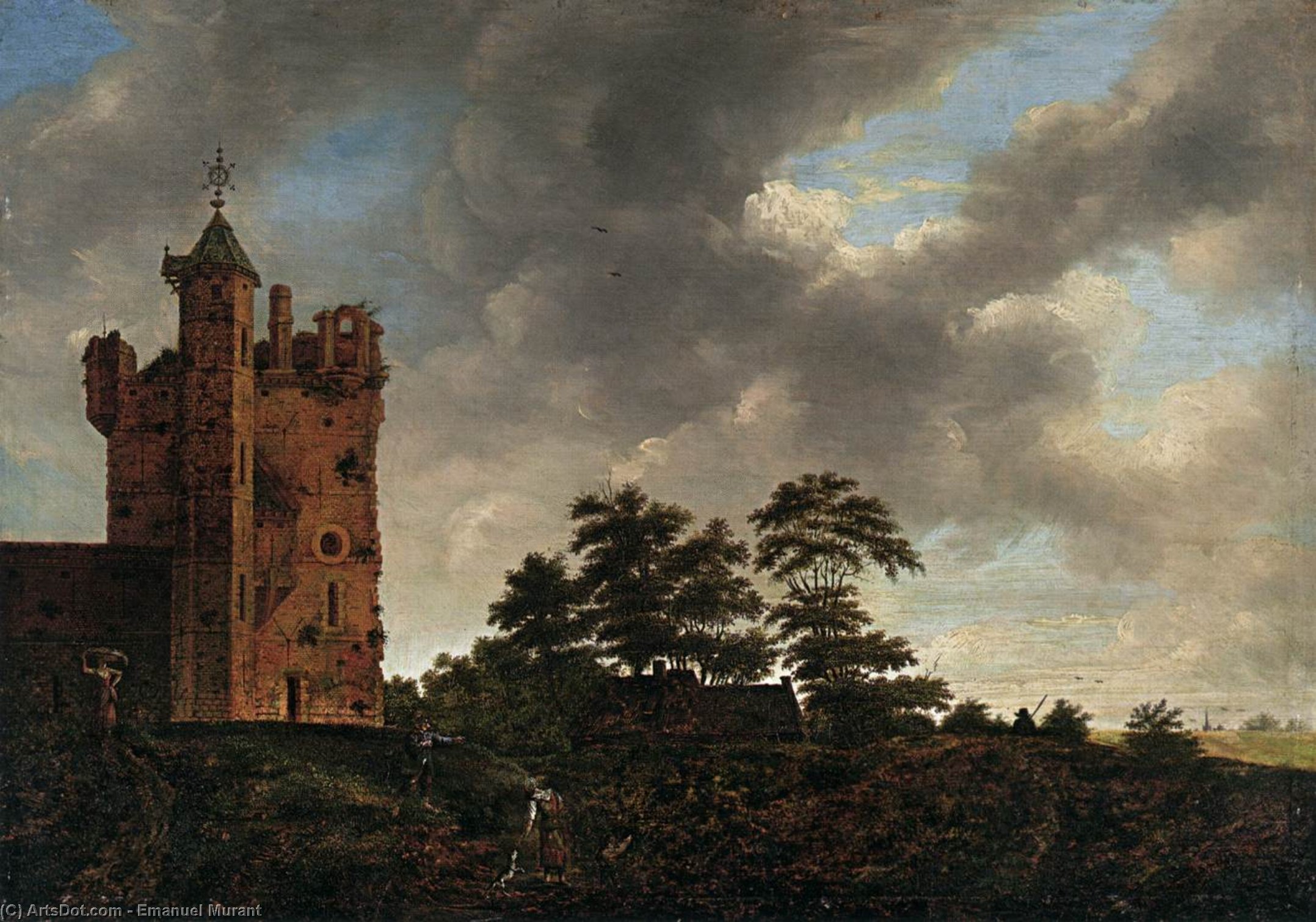 WikiOO.org - Encyclopedia of Fine Arts - Maleri, Artwork Emanuel Murant - The Old Castle