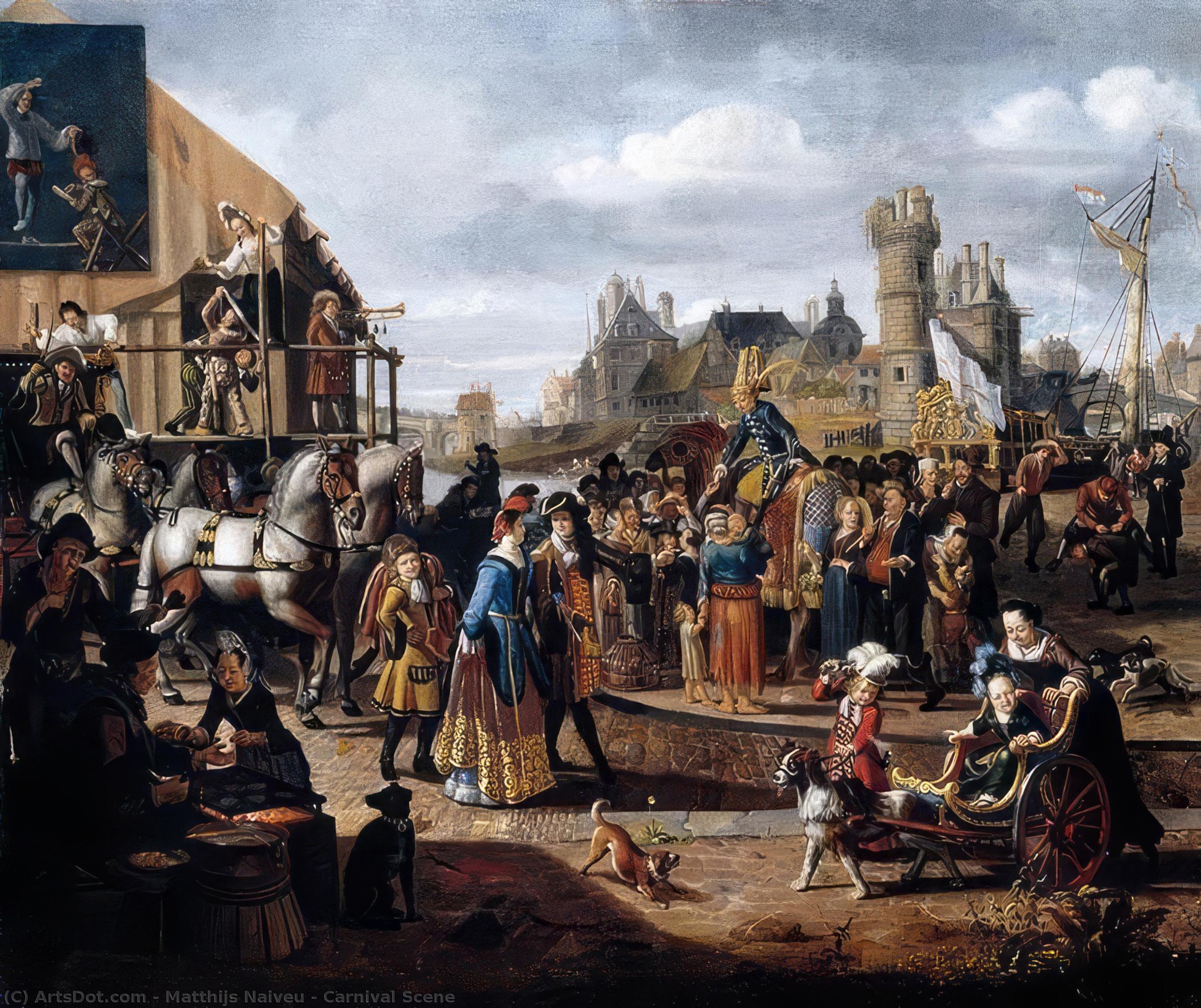Wikioo.org - The Encyclopedia of Fine Arts - Painting, Artwork by Matthijs Naiveu - Carnival Scene