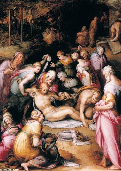 WikiOO.org - Encyclopedia of Fine Arts - Festés, Grafika Giovanni Battista Naldini - Lamentation over the Dead Christ