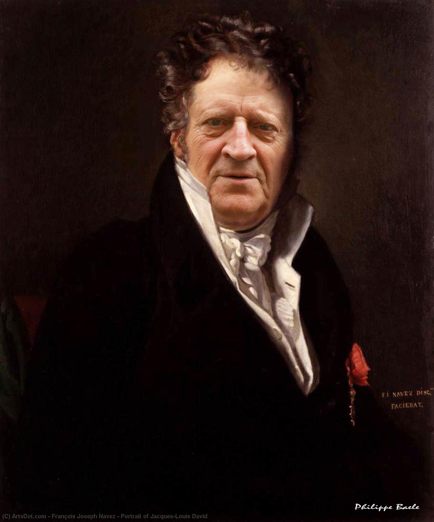 Wikioo.org - Bách khoa toàn thư về mỹ thuật - Vẽ tranh, Tác phẩm nghệ thuật François Joseph Navez - Portrait of Jacques-Louis David