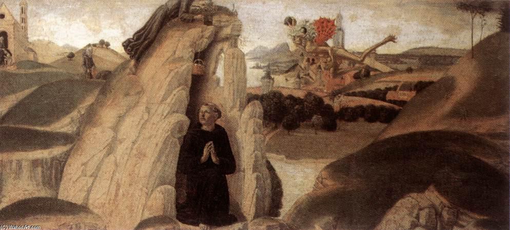 WikiOO.org – 美術百科全書 - 繪畫，作品 Neroccio De Landi - 三个情节从圣本笃的生活