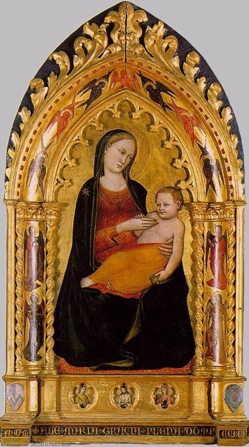 Wikioo.org - Bách khoa toàn thư về mỹ thuật - Vẽ tranh, Tác phẩm nghệ thuật Niccolò Di Pietro Gerini - Virgin and Child
