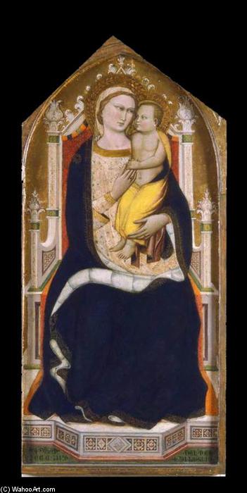 WikiOO.org - دایره المعارف هنرهای زیبا - نقاشی، آثار هنری Niccolò Di Pietro Gerini - Virgin and Child Enthroned