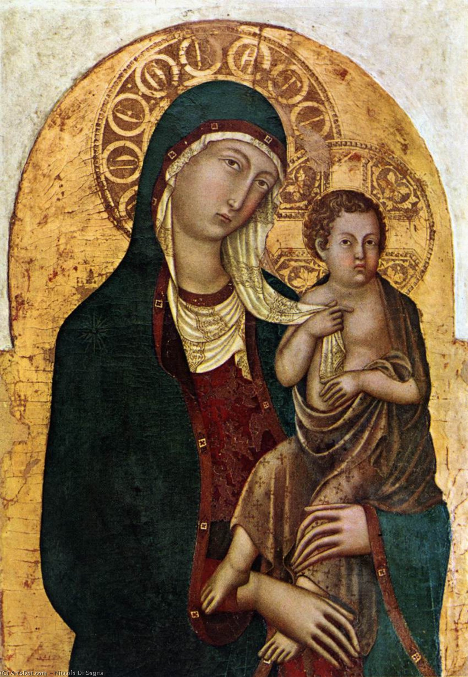 WikiOO.org - Encyclopedia of Fine Arts - Lukisan, Artwork Niccolò Di Segna - Virgin with Child