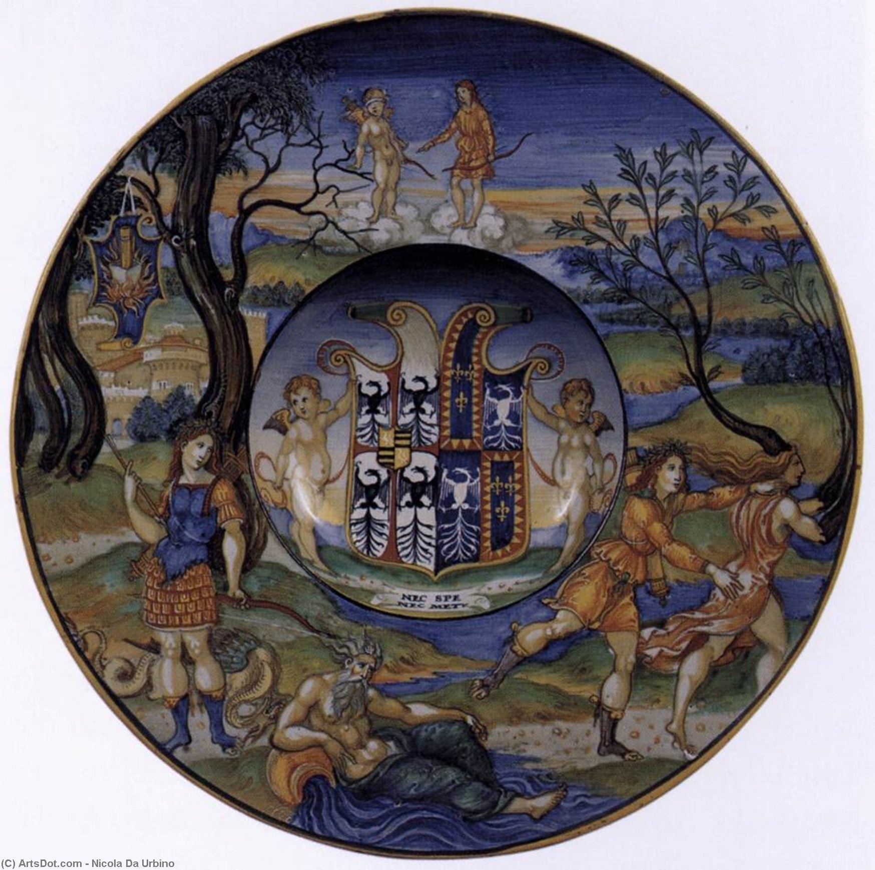 Wikioo.org - The Encyclopedia of Fine Arts - Painting, Artwork by Nicola Da Urbino - Broad-rimmed Bowl