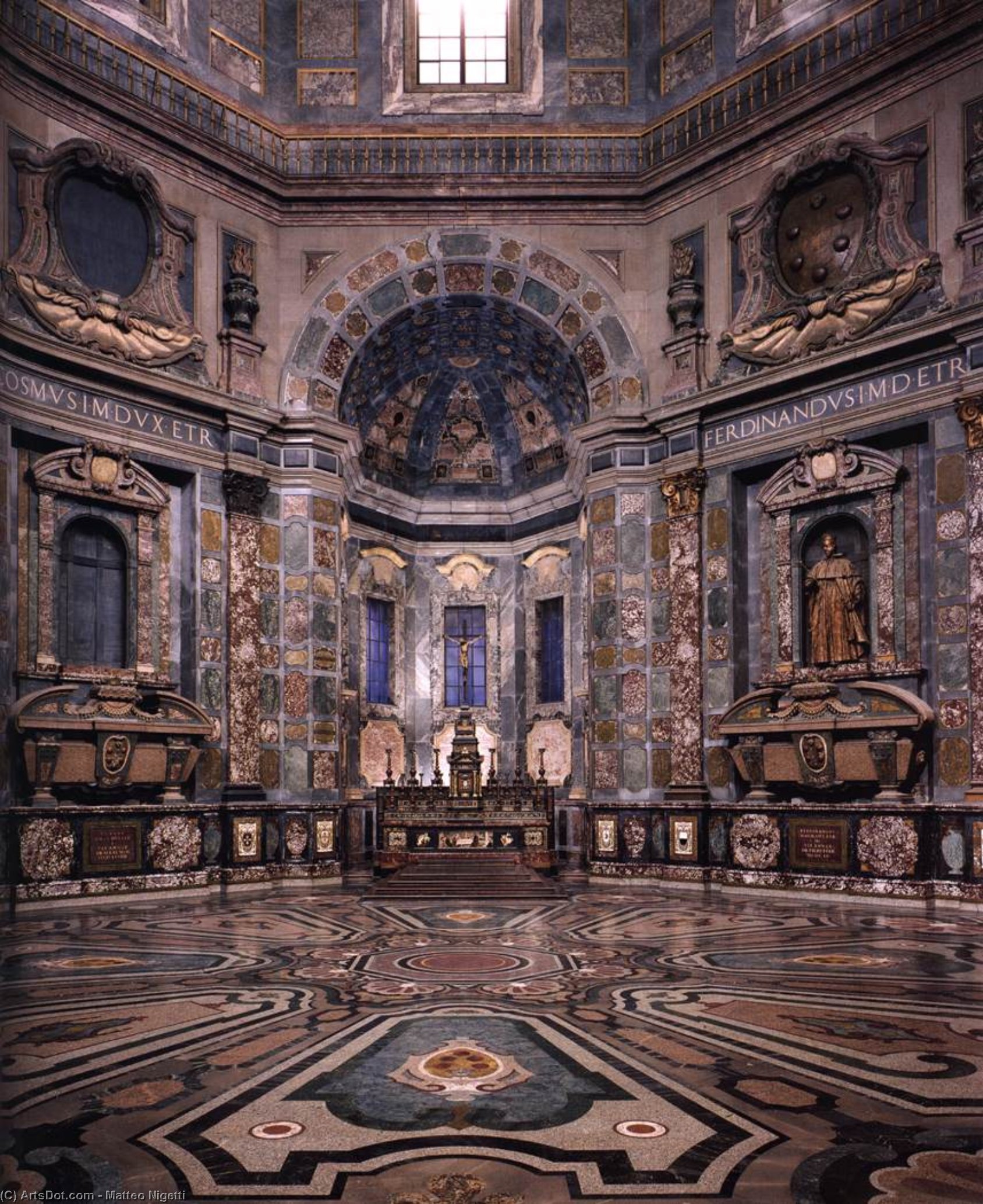WikiOO.org - Güzel Sanatlar Ansiklopedisi - Resim, Resimler Matteo Nigetti - Interior of the Cappella dei Principi