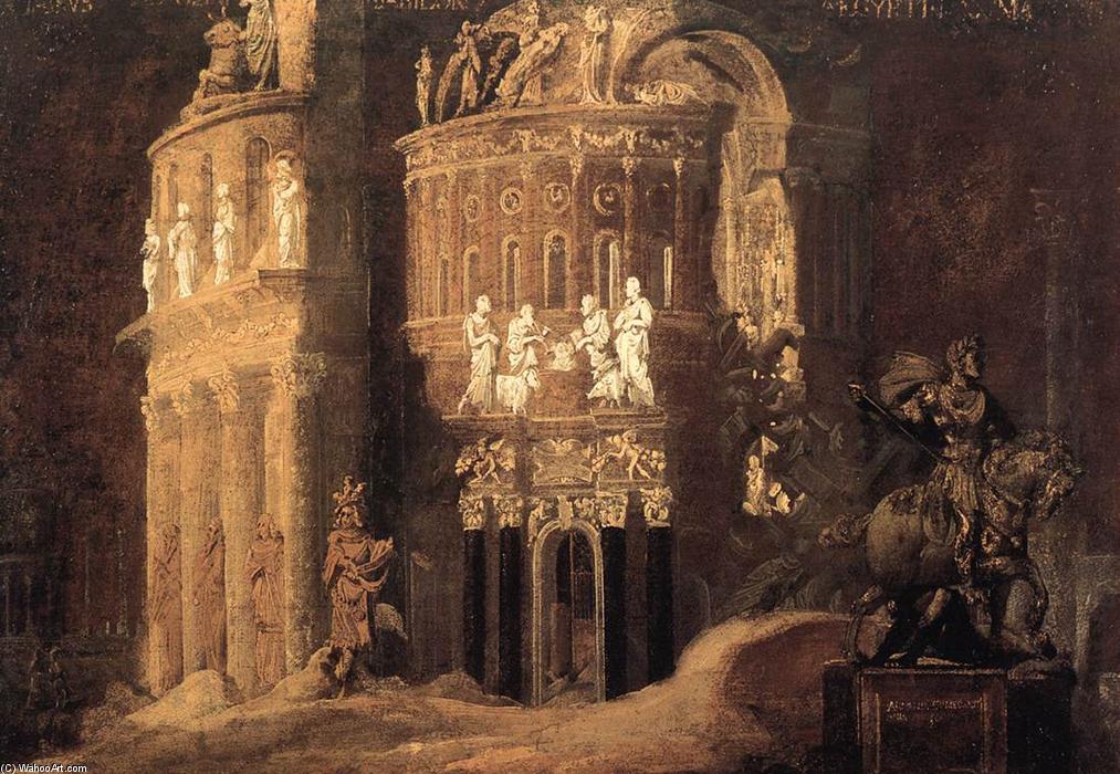 Wikioo.org - The Encyclopedia of Fine Arts - Painting, Artwork by François De Nomé - Landscape with Roman Ruins