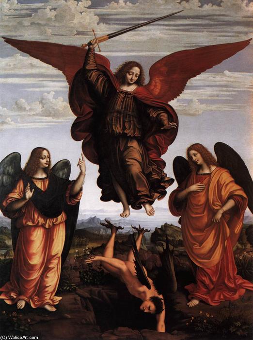 Wikioo.org - The Encyclopedia of Fine Arts - Painting, Artwork by Marco D' Oggiono - The Three Archangels