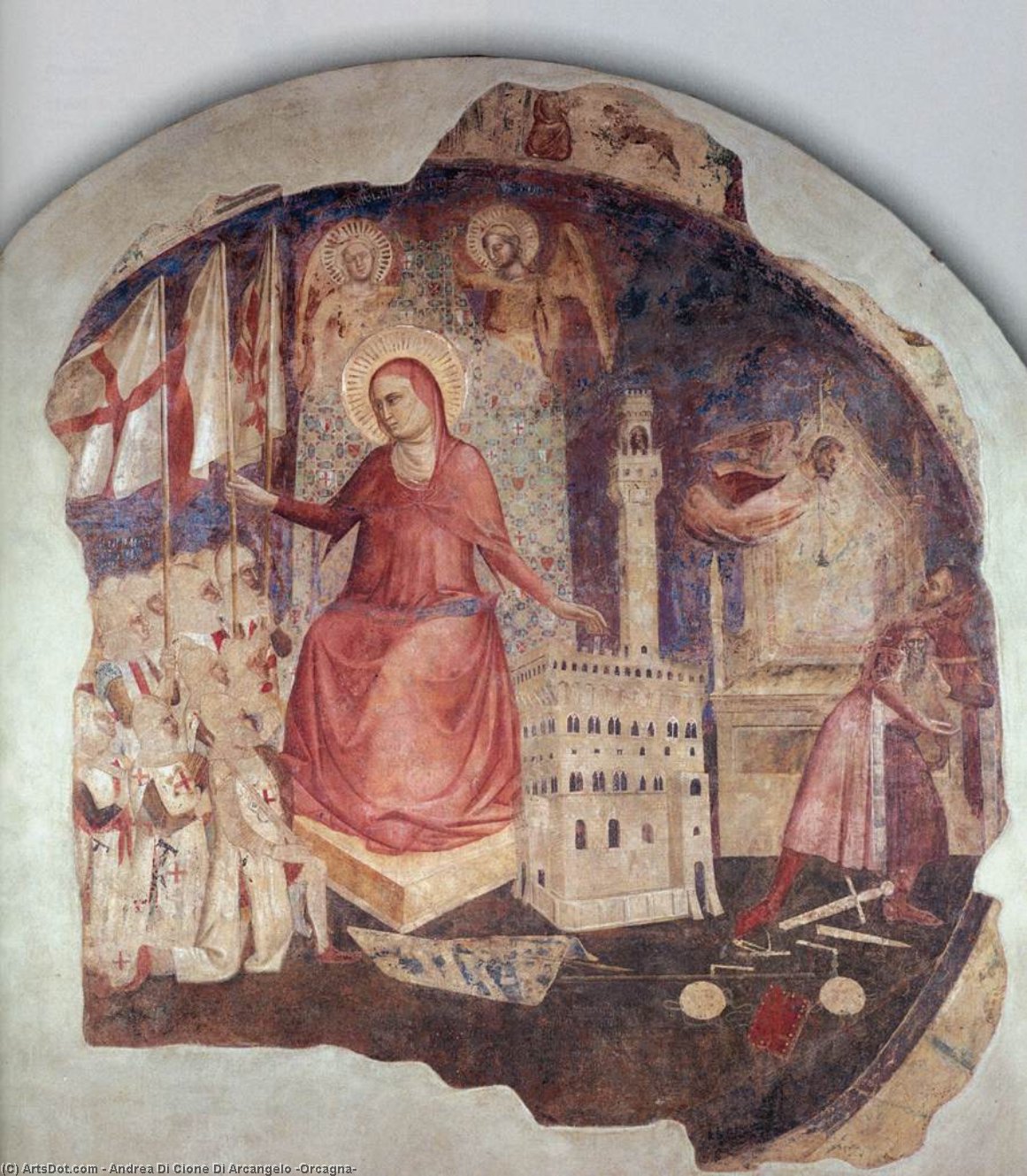 WikiOO.org - Enciclopedia of Fine Arts - Pictura, lucrări de artă Andrea Di Cione Di Arcangelo (Orcagna) - The Expulsion of the Duke of Athens
