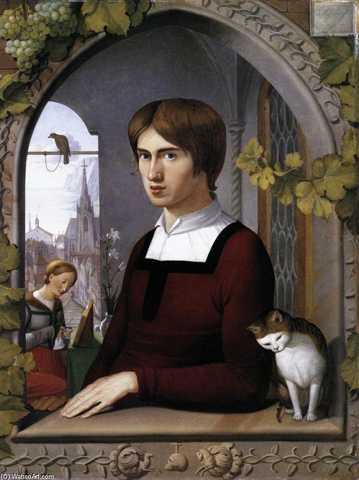 WikiOO.org - אנציקלופדיה לאמנויות יפות - ציור, יצירות אמנות Johann Friedrich Overbeck - Portrait of the Painter Franz Pforr