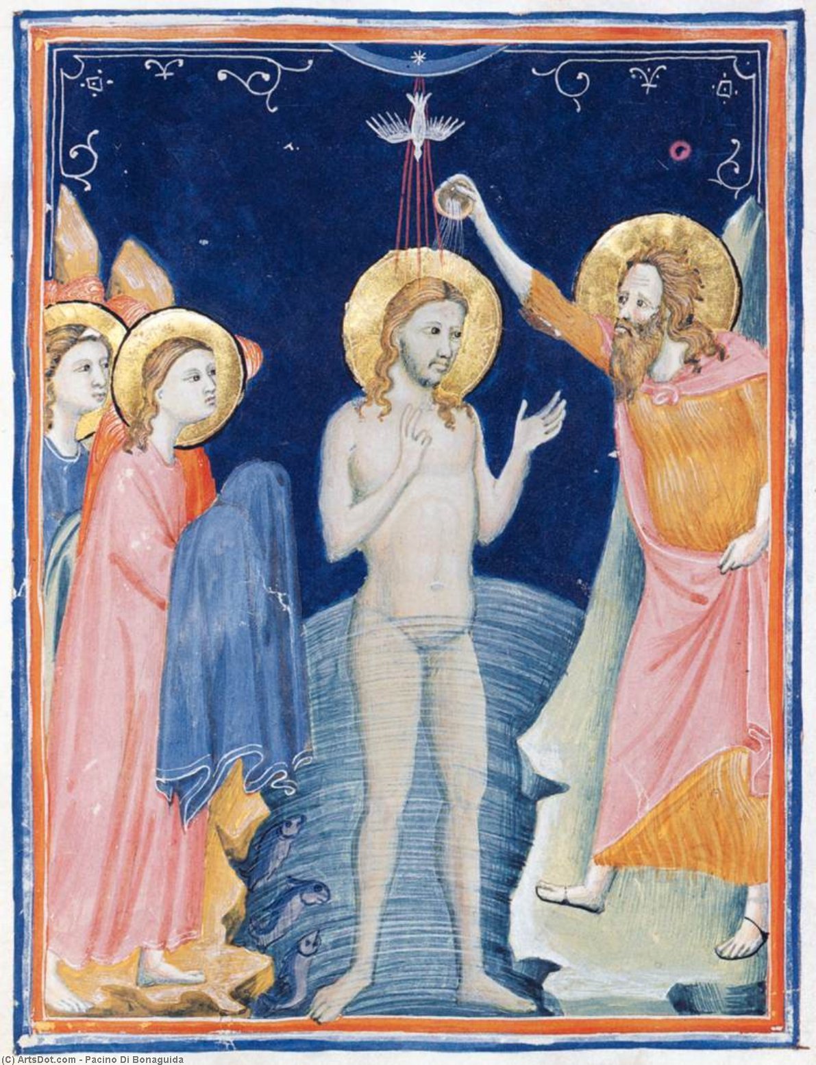 Wikioo.org - The Encyclopedia of Fine Arts - Painting, Artwork by Pacino Di Bonaguida - The Morgan Codex (Folio 9)