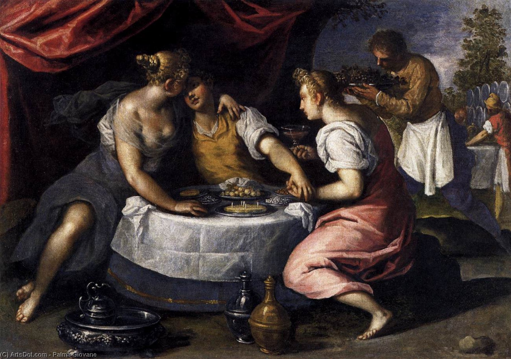WikiOO.org - Encyclopedia of Fine Arts - Målning, konstverk Palma Giovane - Amusements of the Prodigal Son