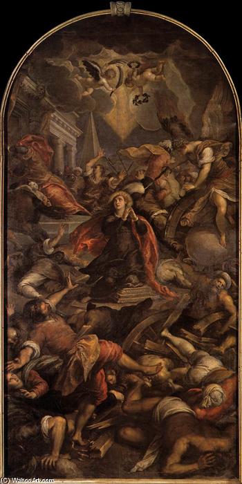 Wikioo.org - The Encyclopedia of Fine Arts - Painting, Artwork by Palma Giovane - Martyrdom of St Catherine of Alexandria