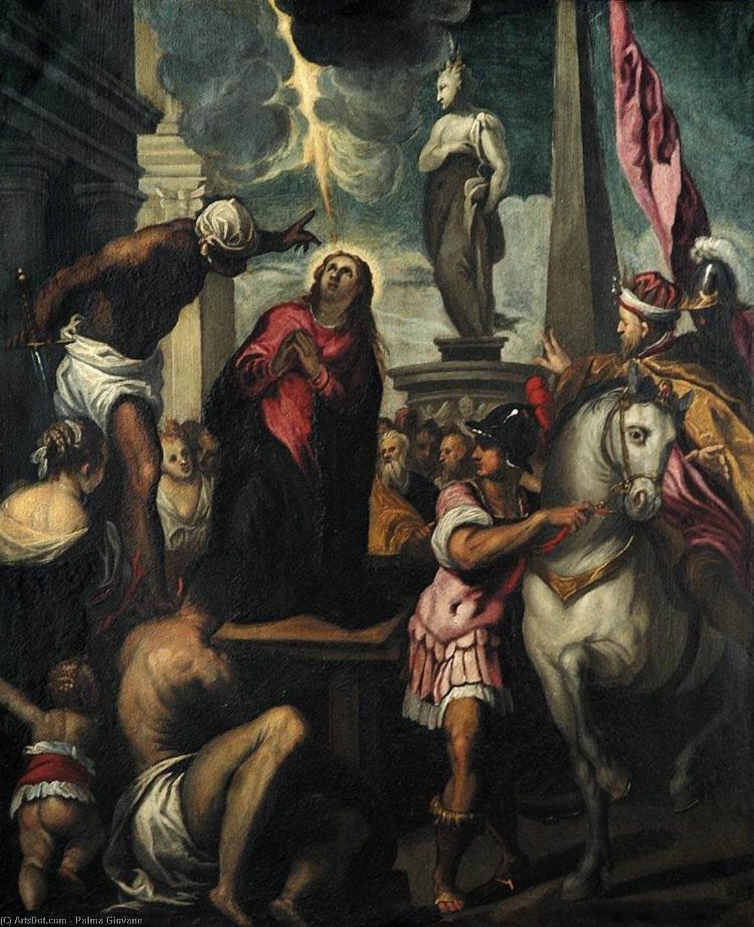 WikiOO.org - Encyclopedia of Fine Arts - Målning, konstverk Palma Giovane - The Martyrdom of St Giustina