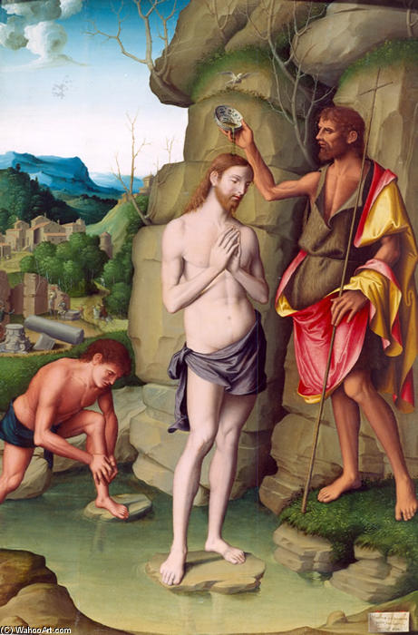 Wikioo.org – L'Enciclopedia delle Belle Arti - Pittura, Opere di Marco Palmezzano - Il Battesimo di Cristo