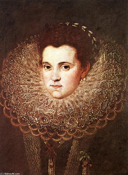 Wikioo.org - The Encyclopedia of Fine Arts - Painting, Artwork by Juan Pantoja De La Cruz - Portrait of a Woman