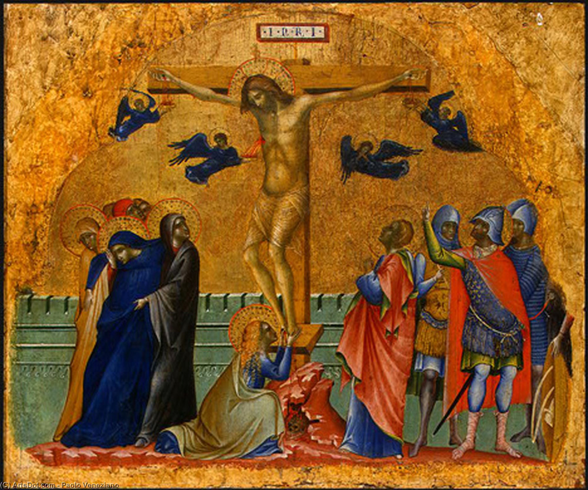 Wikioo.org - Encyklopedia Sztuk Pięknych - Malarstwo, Grafika Paolo Veneziano - The Crucifixion