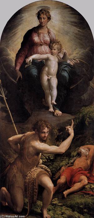 WikiOO.org - Encyclopedia of Fine Arts - Schilderen, Artwork Parmigianino - The Vision of St Jerome
