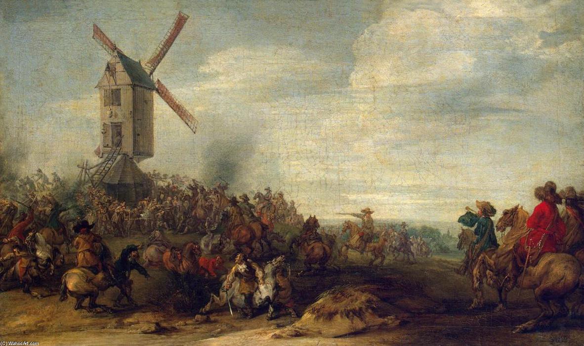 WikiOO.org – 美術百科全書 - 繪畫，作品 Joseph Parrocel -  战斗  通过  的 风车