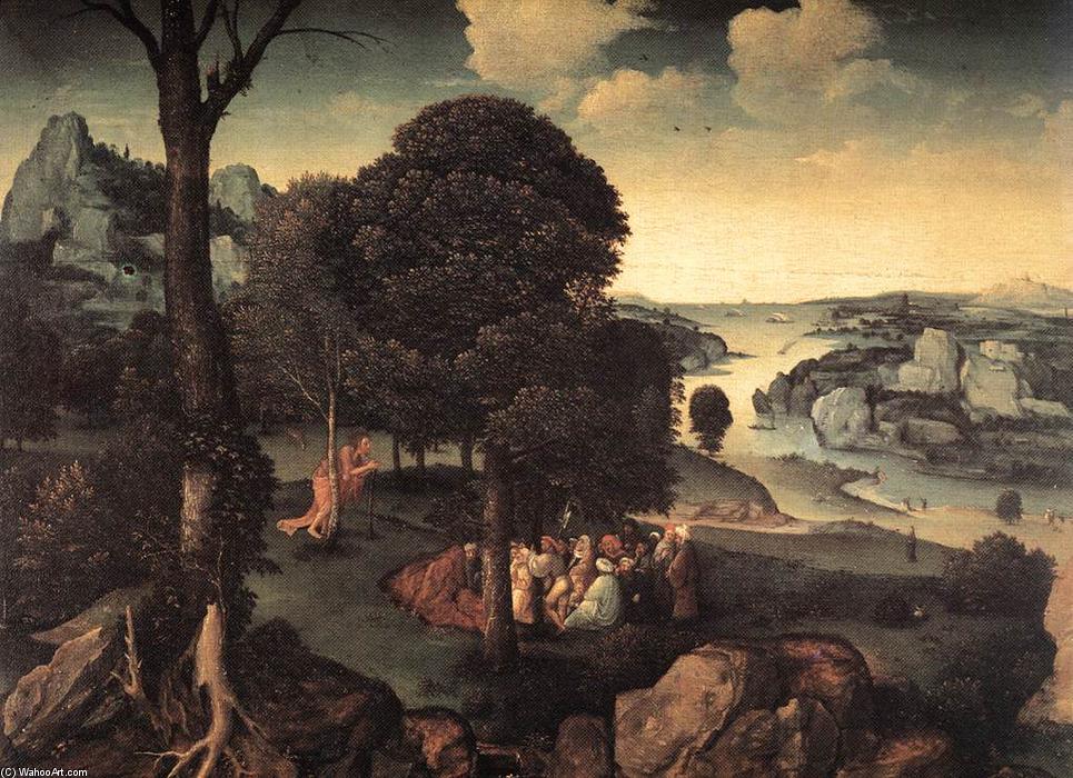 Wikioo.org - The Encyclopedia of Fine Arts - Painting, Artwork by Joachim Patenier - Landscape with St John the Baptist Preaching