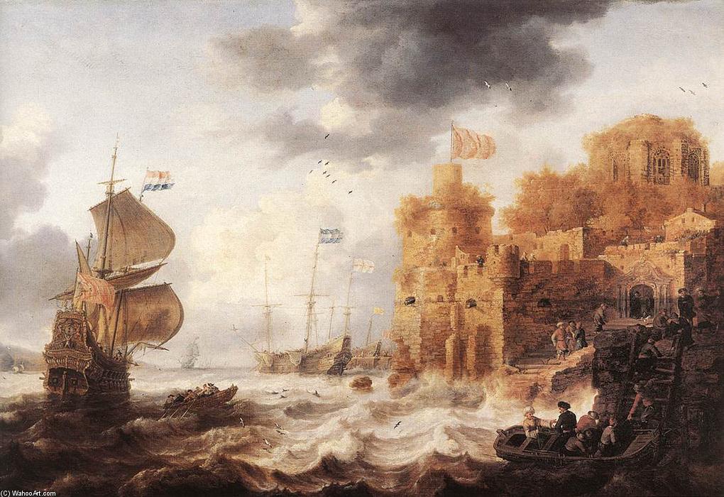Wikioo.org - The Encyclopedia of Fine Arts - Painting, Artwork by Bonaventura Peeters I - An Oriental Harbour