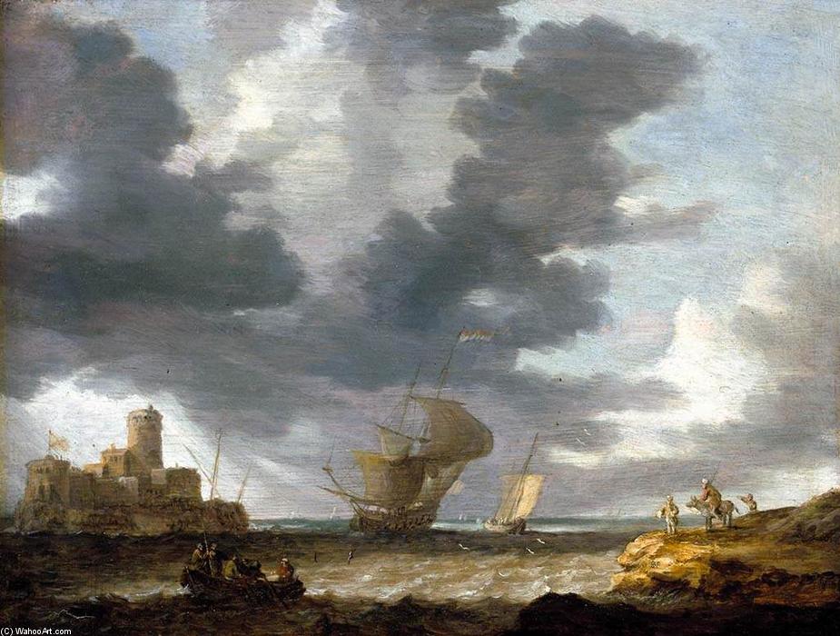 Wikioo.org - The Encyclopedia of Fine Arts - Painting, Artwork by Bonaventura Peeters I - Breezy Estuary Scene