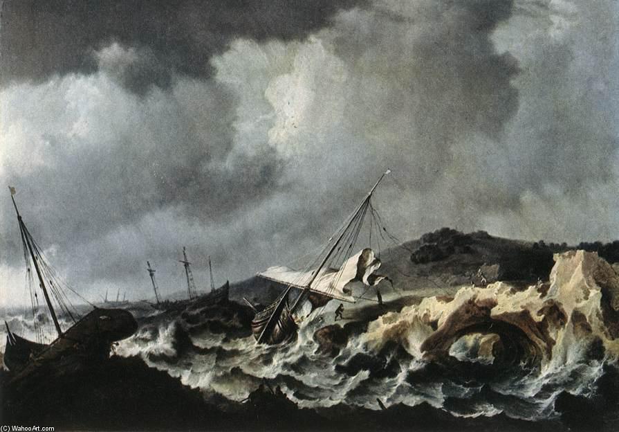 Wikioo.org - The Encyclopedia of Fine Arts - Painting, Artwork by Bonaventura Peeters I - Shipwreck