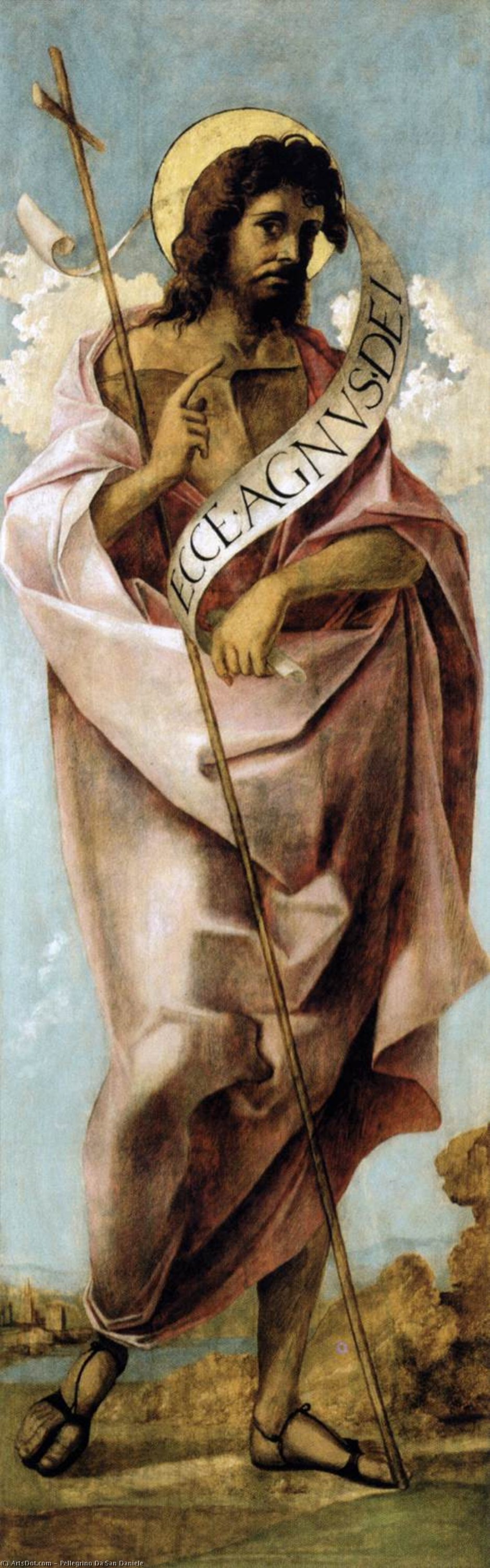 Wikioo.org - The Encyclopedia of Fine Arts - Painting, Artwork by Pellegrino Da San Daniele - St John the Baptist