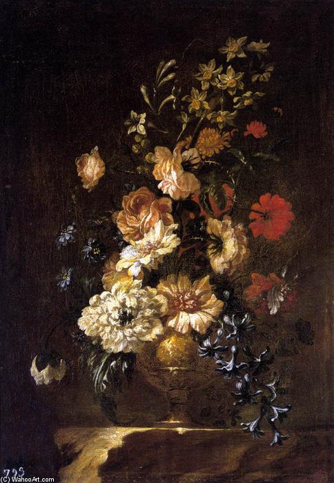 Wikioo.org - The Encyclopedia of Fine Arts - Painting, Artwork by Francisco Pérez Sierra - Vase of Flowers