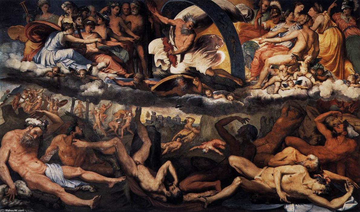 Wikioo.org - The Encyclopedia of Fine Arts - Painting, Artwork by Perino Del Vaga (Piero Buonaccorsi) - The Fall of the Giants
