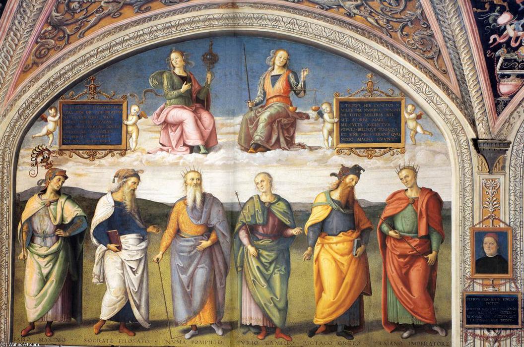 WikiOO.org - Enciclopedia of Fine Arts - Pictura, lucrări de artă Vannucci Pietro (Le Perugin) - Famous Men of Antiquity