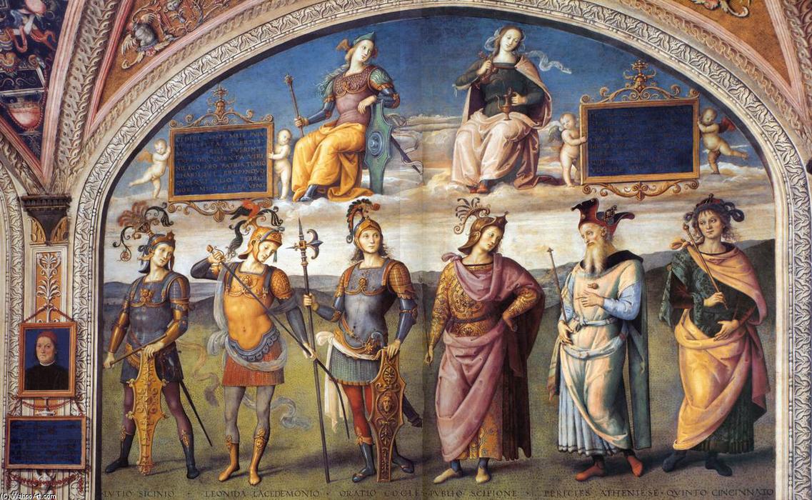 Wikioo.org - The Encyclopedia of Fine Arts - Painting, Artwork by Vannucci Pietro (Le Perugin) - Famous Men of Antiquity