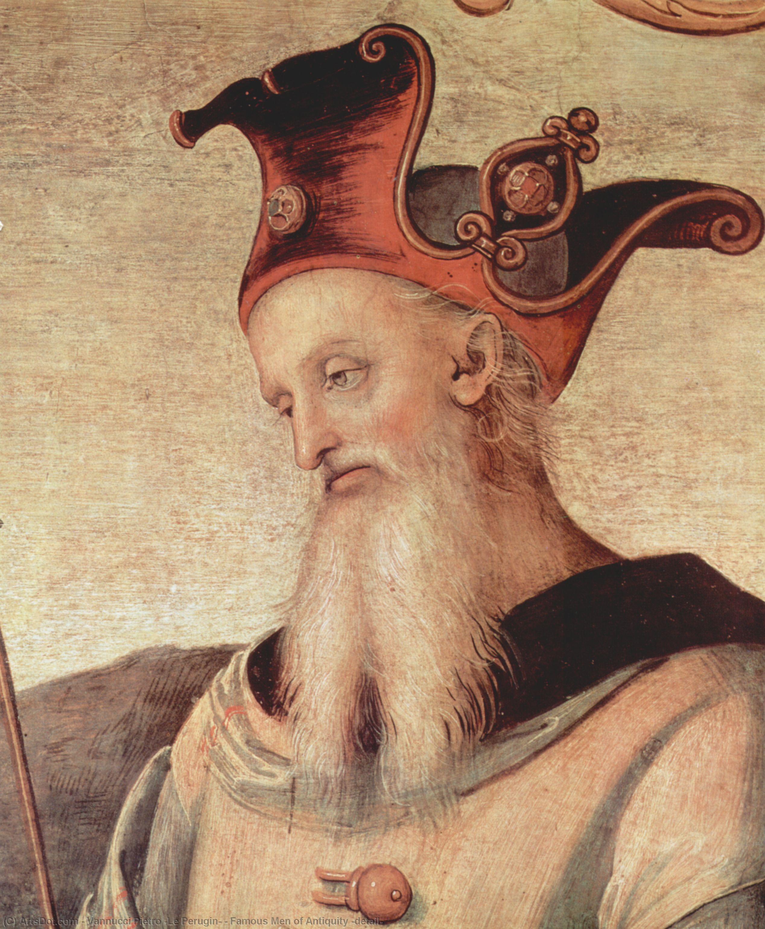 WikiOO.org - Enciclopedia of Fine Arts - Pictura, lucrări de artă Vannucci Pietro (Le Perugin) - Famous Men of Antiquity (detail)