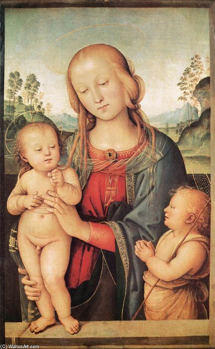 Wikioo.org - The Encyclopedia of Fine Arts - Painting, Artwork by Vannucci Pietro (Le Perugin) - Madonna with Child and the Infant St John