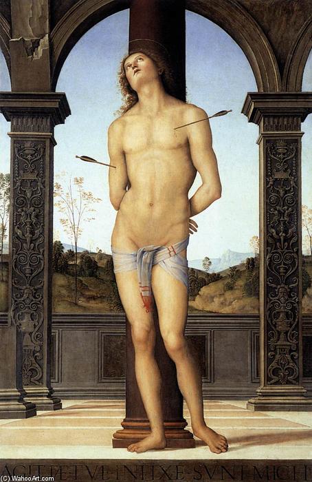 WikiOO.org - Encyclopedia of Fine Arts - Lukisan, Artwork Vannucci Pietro (Le Perugin) - St Sebastian